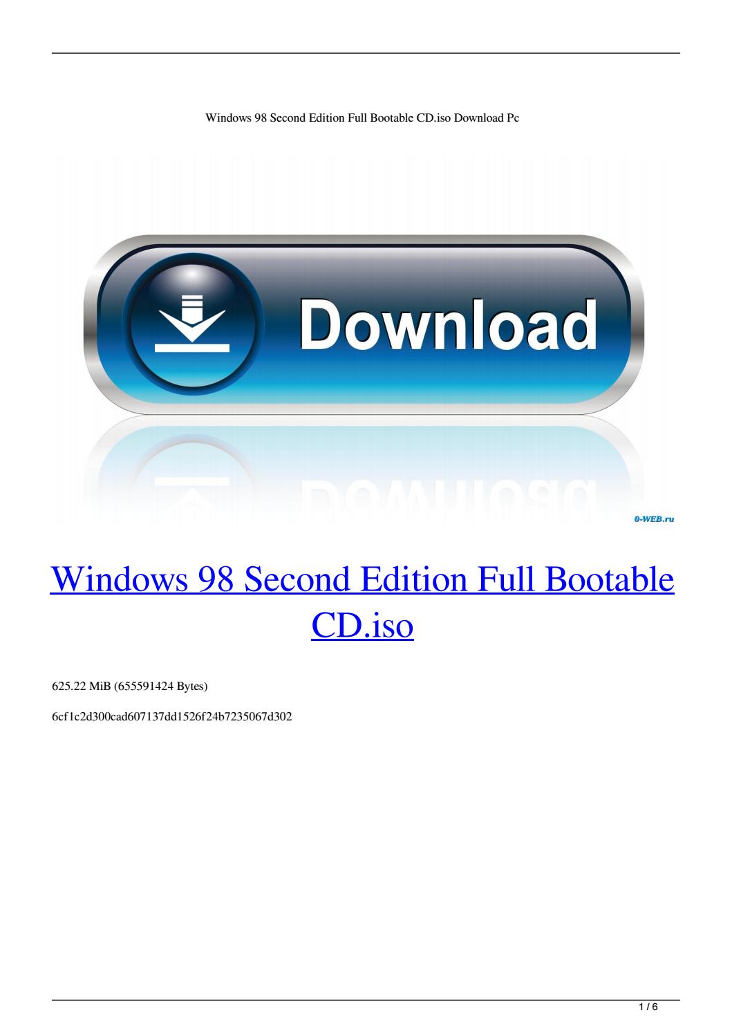 Win98se boot iso download
